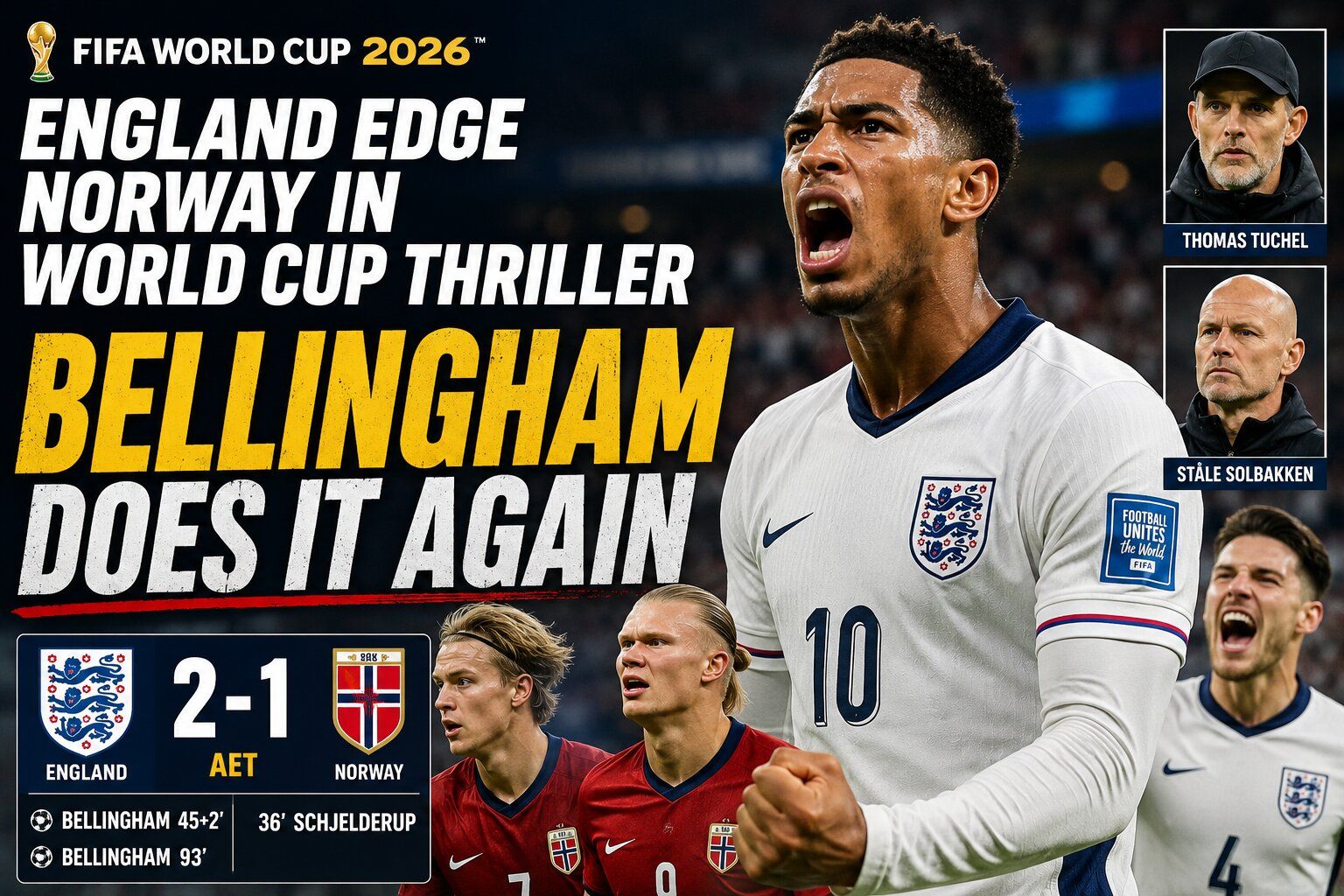 England Edge Norway in World Cup Thriller: Bellingham Does it Again